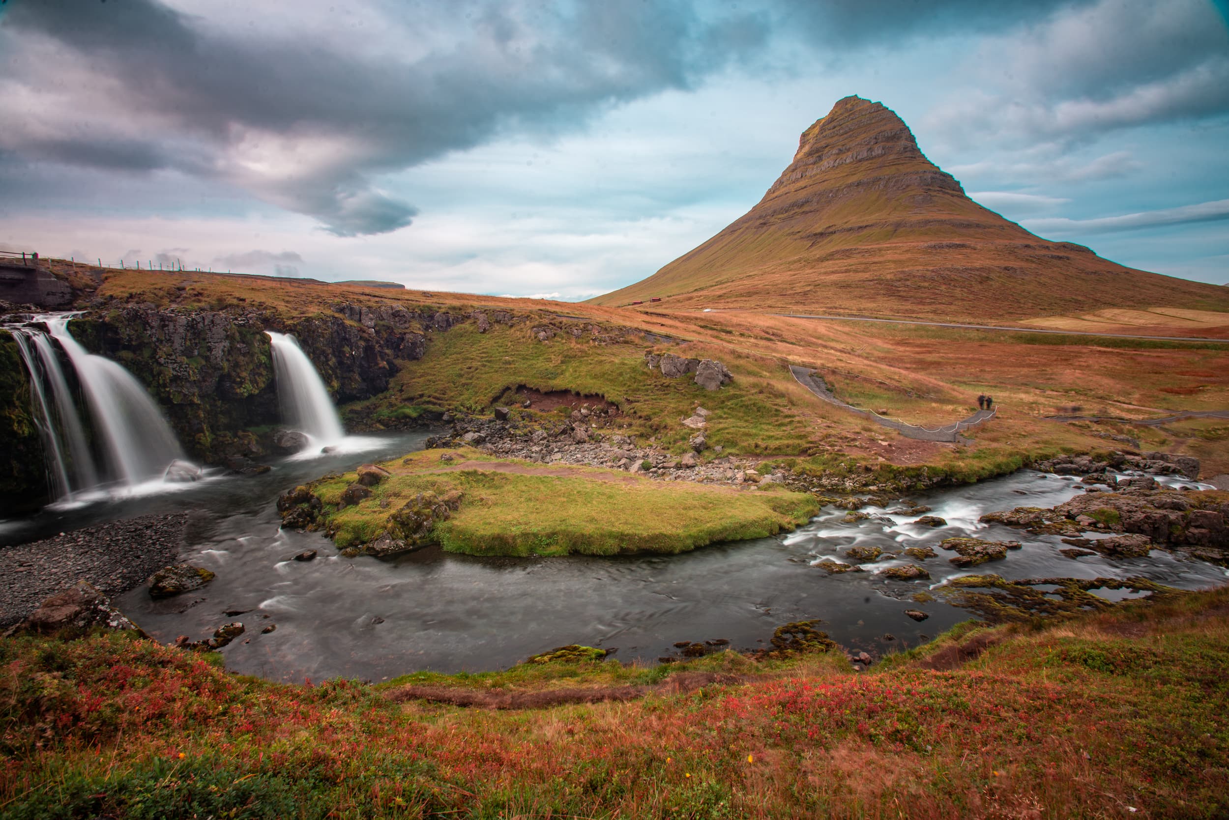 Kirkjufellfoss waterfall in Iceland