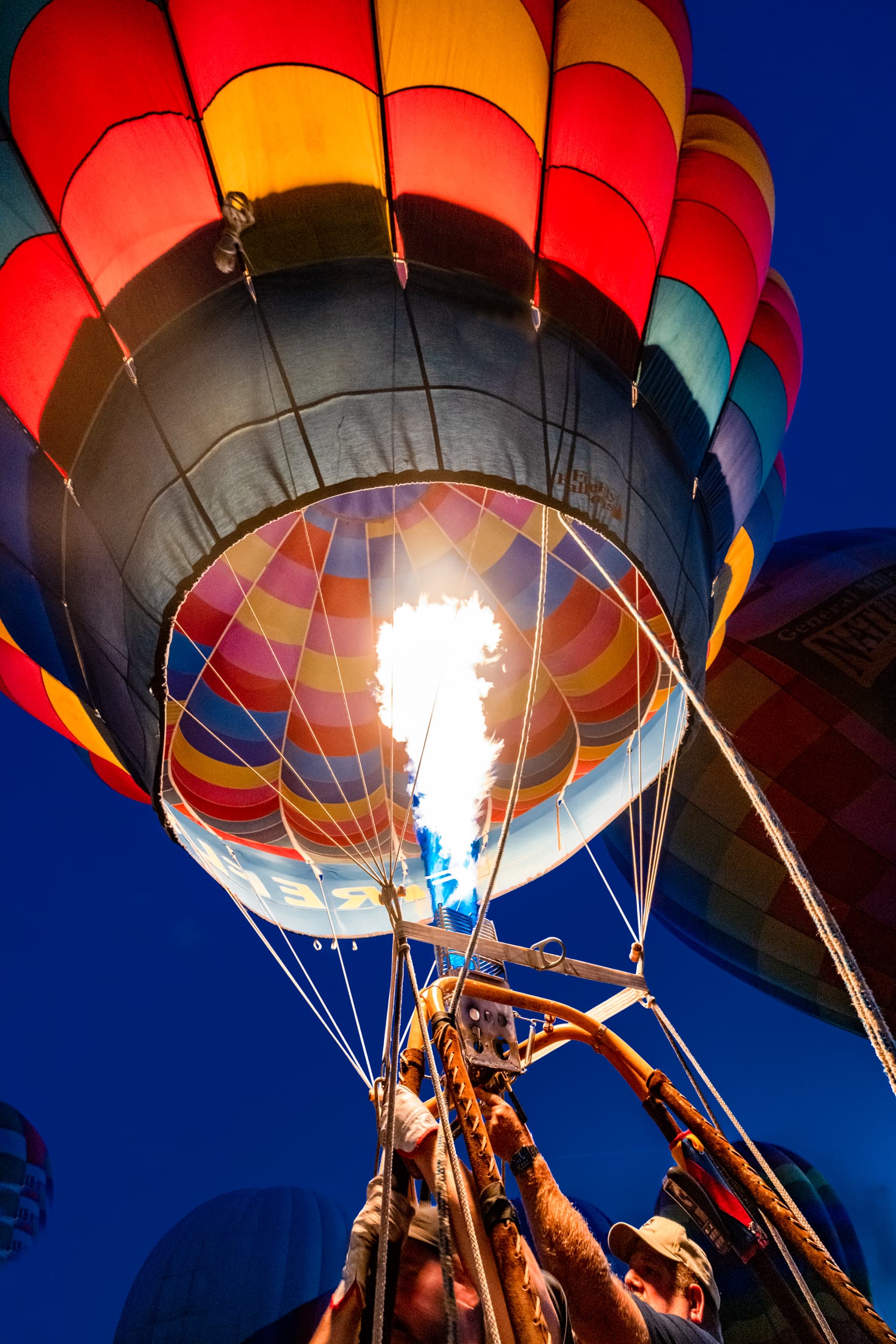 Hot air balloons at a balloon festival