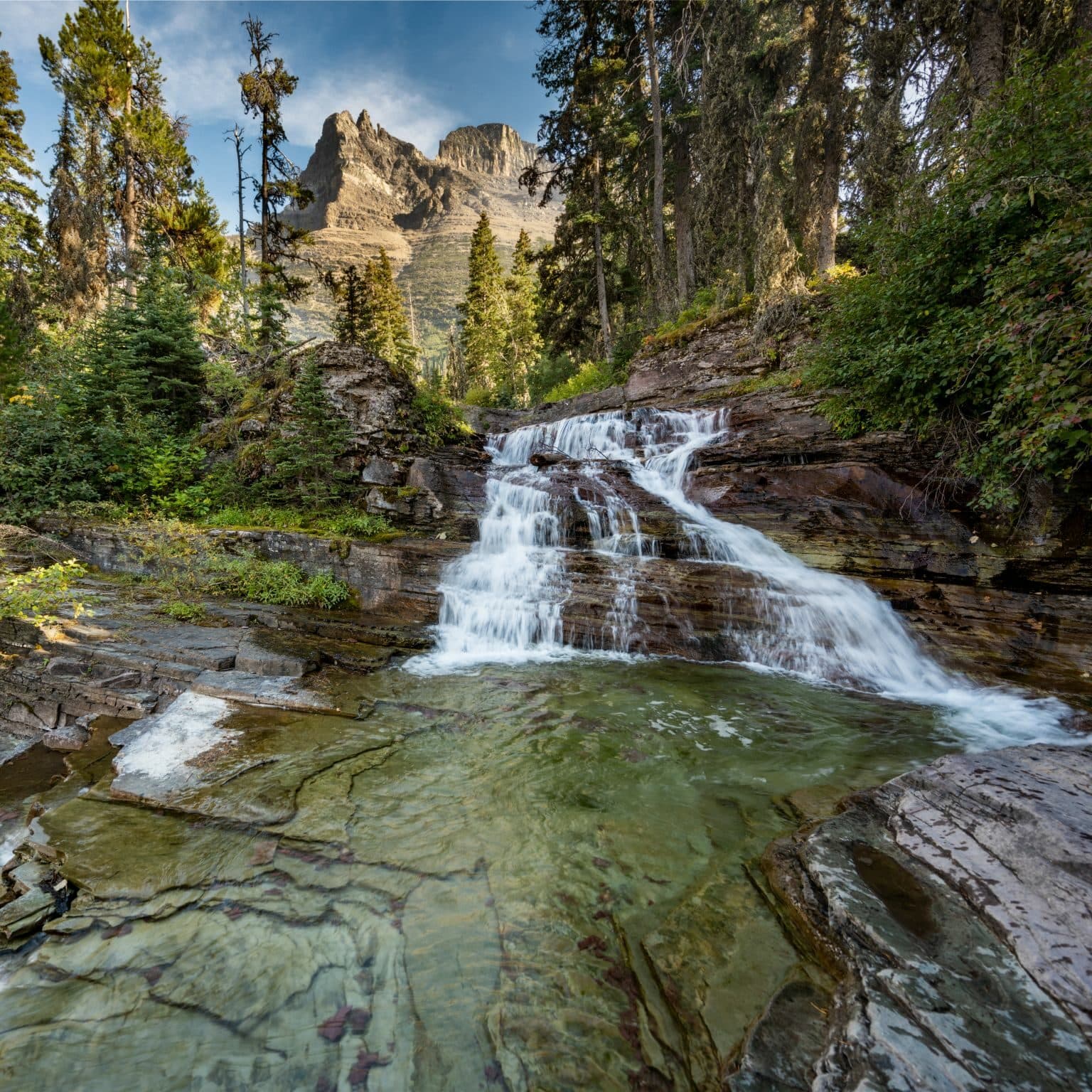 Glacier waterfall, fine art landscape print